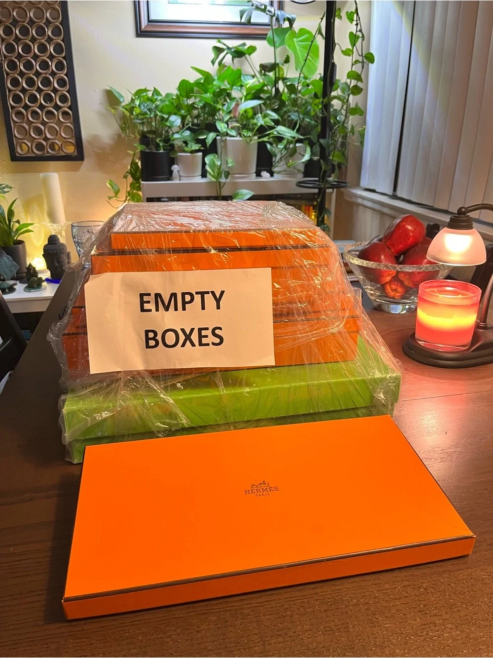 Hermes Orange Storage Boxes Set